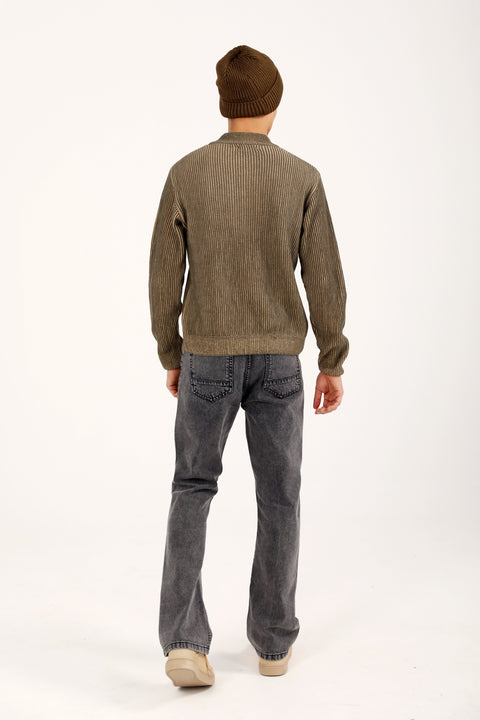 RELAXED FIT MOCK NECK SWEATER
