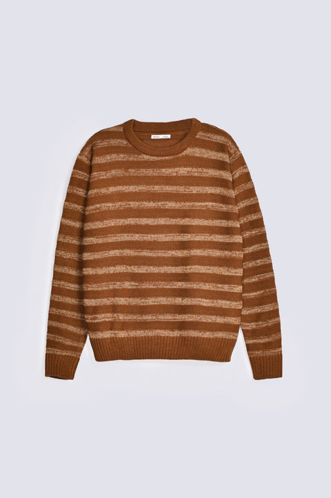 CREW NECK STRIPED SWEATER