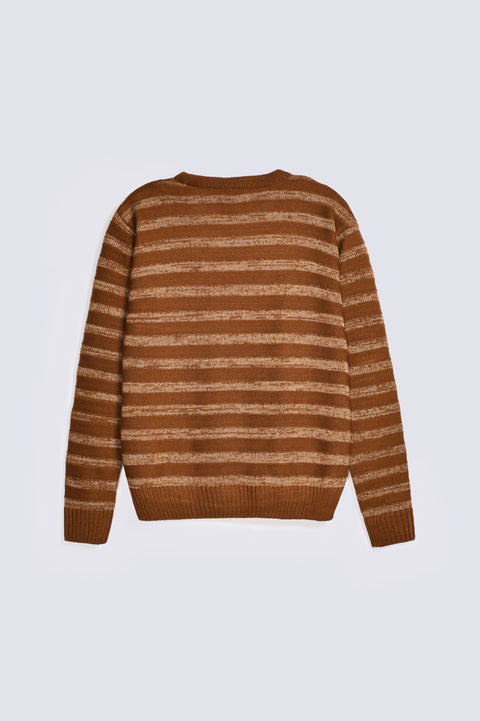 CREW NECK STRIPED SWEATER
