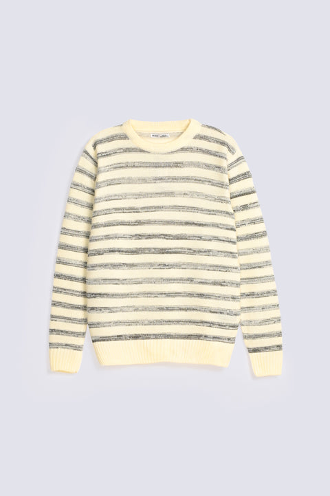 CREW NECK STRIPED SWEATER