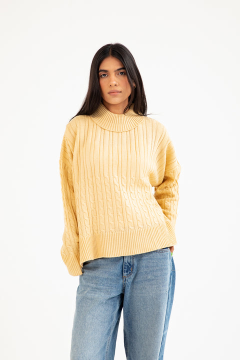 CABLE KNIT OVERSIZED JUMPER