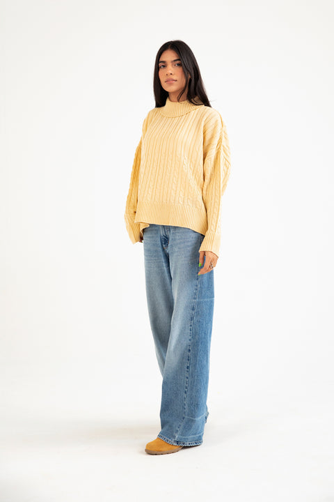 CABLE KNIT OVERSIZED JUMPER