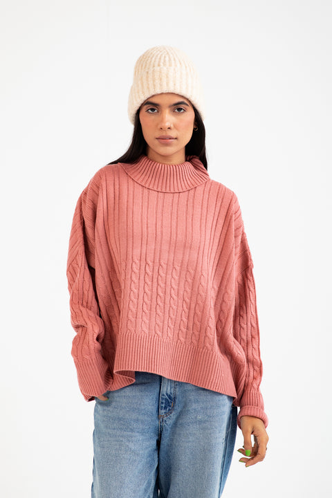 CABLE KNIT OVERSIZED JUMPER