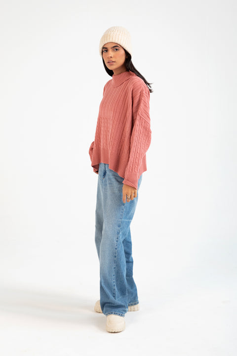 CABLE KNIT OVERSIZED JUMPER