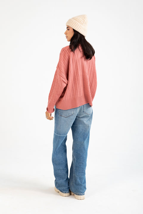 CABLE KNIT OVERSIZED JUMPER