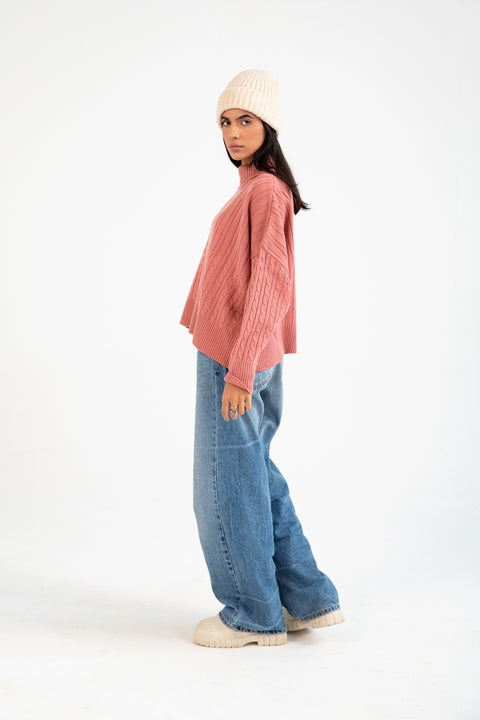 CABLE KNIT OVERSIZED JUMPER