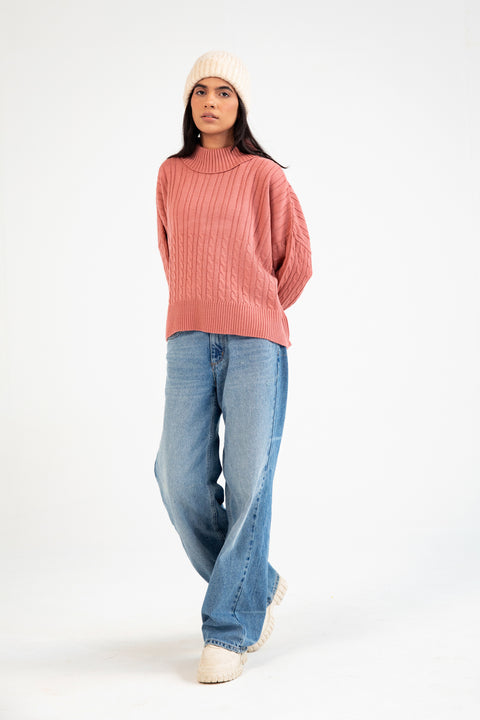 CABLE KNIT OVERSIZED JUMPER