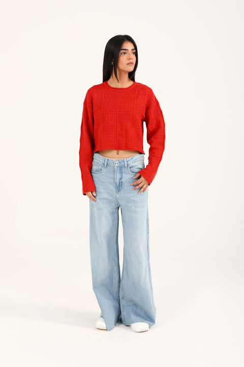 CASHMERE HAND FEEL CROPPED JUMPER