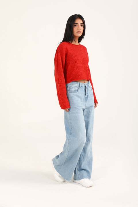 CASHMERE HAND FEEL CROPPED JUMPER