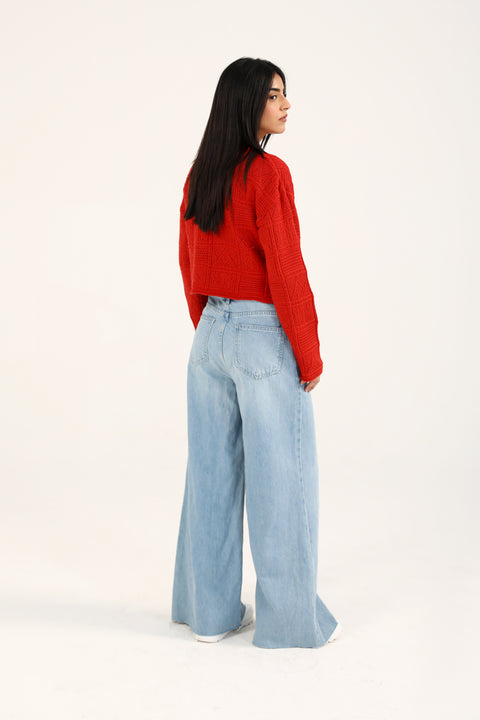 CASHMERE HAND FEEL CROPPED JUMPER