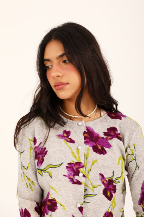 FLORAL PRINTED SWEATER