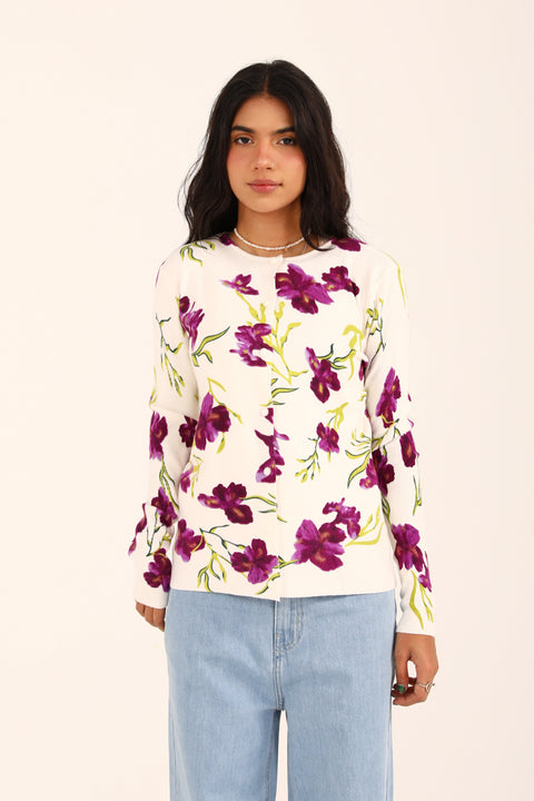 FLORAL PRINTED SWEATER