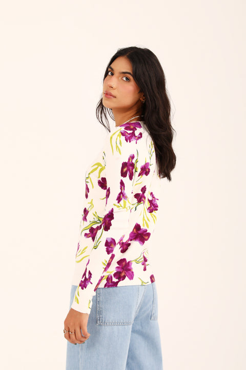 FLORAL PRINTED SWEATER