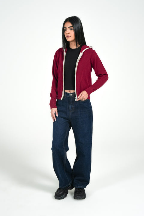 CASHMERE HANDFEEL SWEATER HOODIE