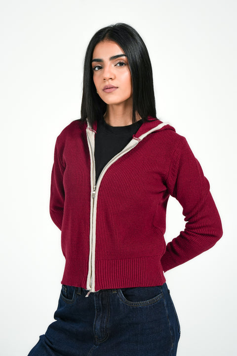 CASHMERE HANDFEEL SWEATER HOODIE