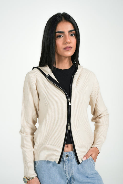 CASHMERE HANDFEEL SWEATER HOODIE
