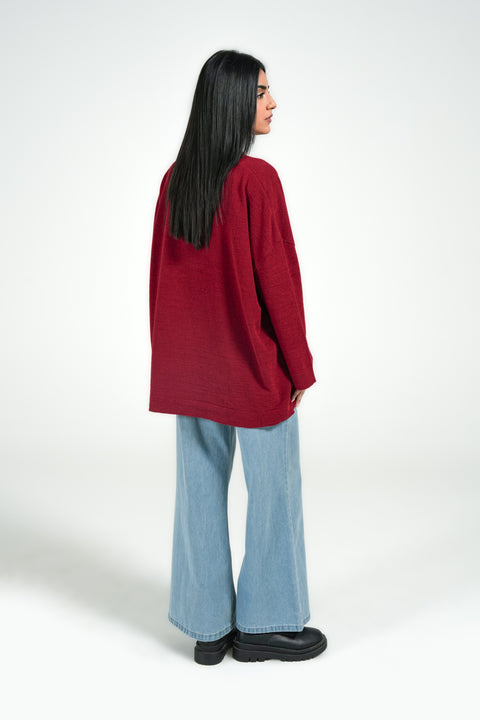 V-NECK OVERSIZED JUMPER