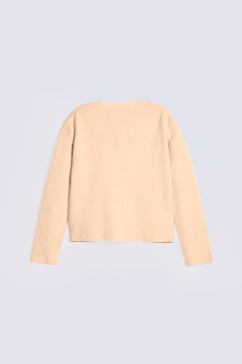 PLUSH CARDIGAN WITH BUTTON DETAIL