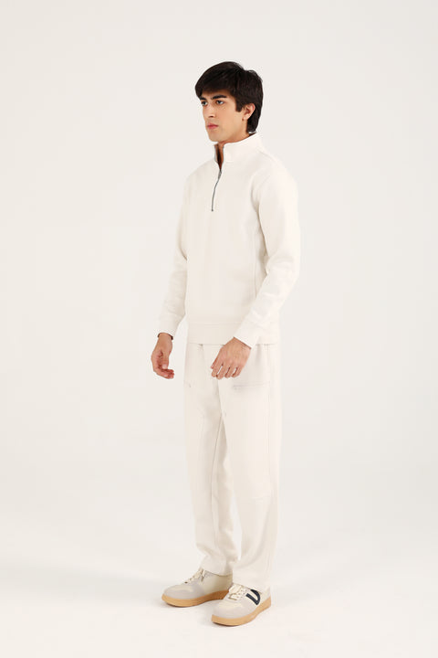 HALF ZIP MOCK NECK UPPER