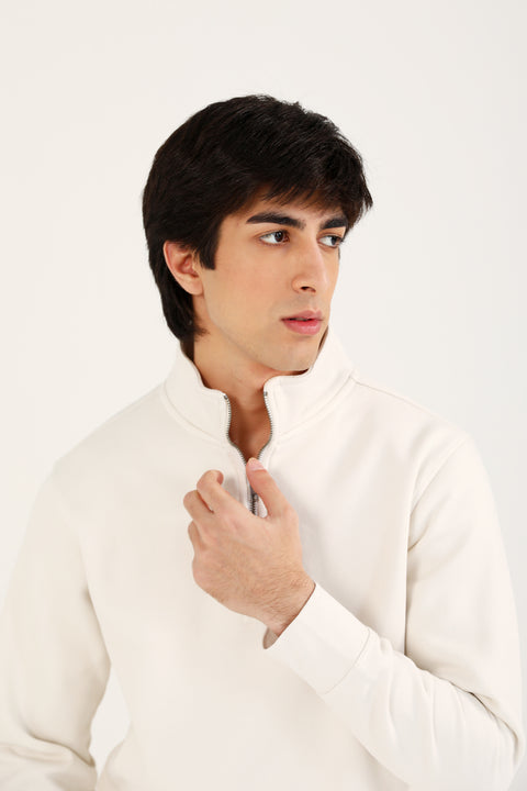 HALF ZIP MOCK NECK UPPER