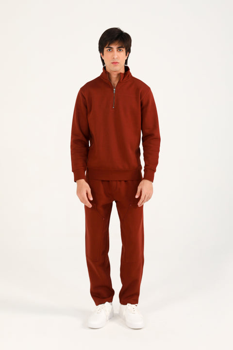 HALF ZIP MOCK NECK UPPER