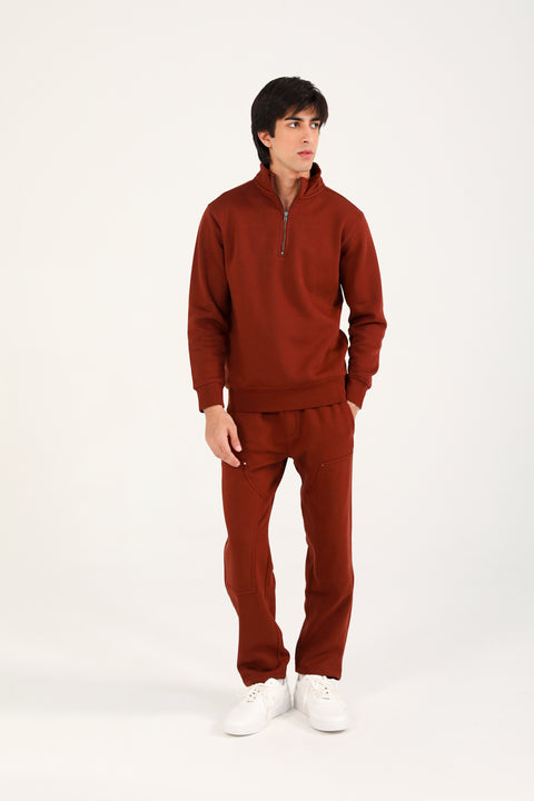 HALF ZIP MOCK NECK UPPER