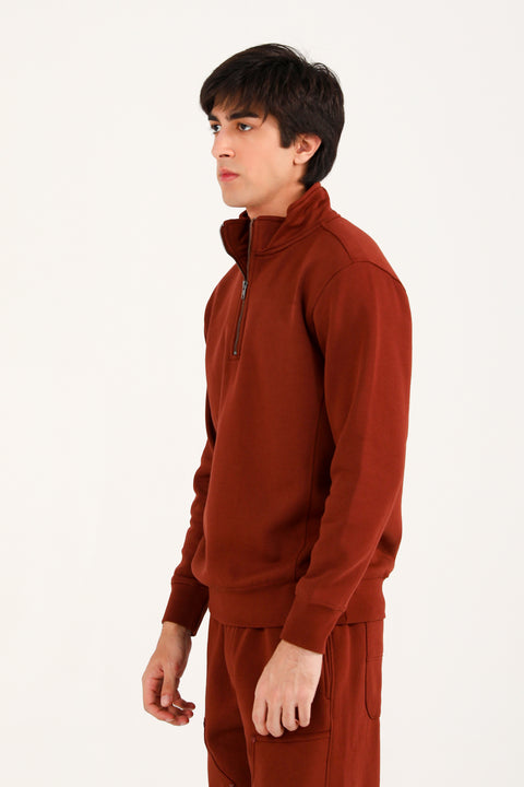 HALF ZIP MOCK NECK UPPER