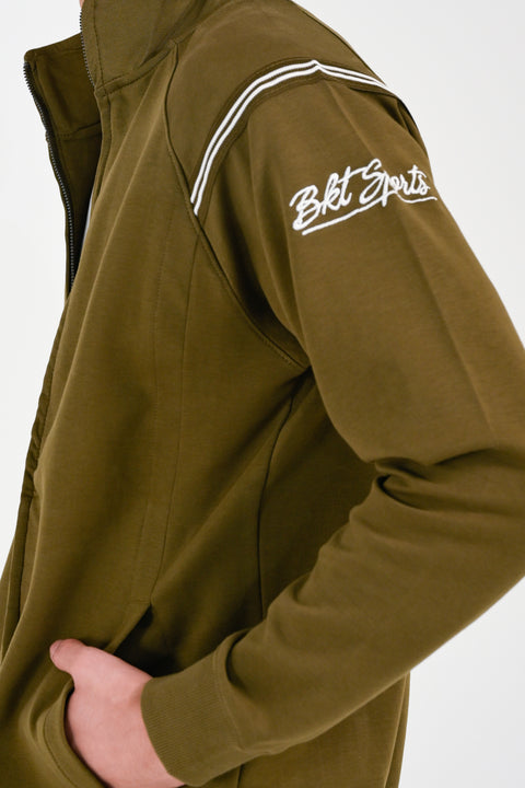 MOCK NECK ZIP UP JACKET