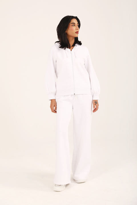 REGULAR HOODIE WITH BLOUSED SLEEVE