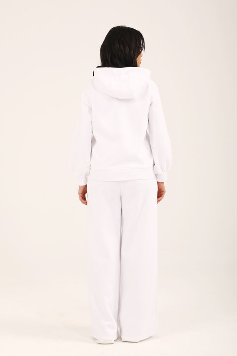 REGULAR HOODIE WITH BLOUSED SLEEVE