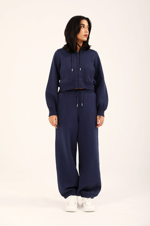 CROPPED HOODIE WITH BLOUSED SLEEVE