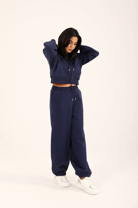CROPPED HOODIE WITH BLOUSED SLEEVE