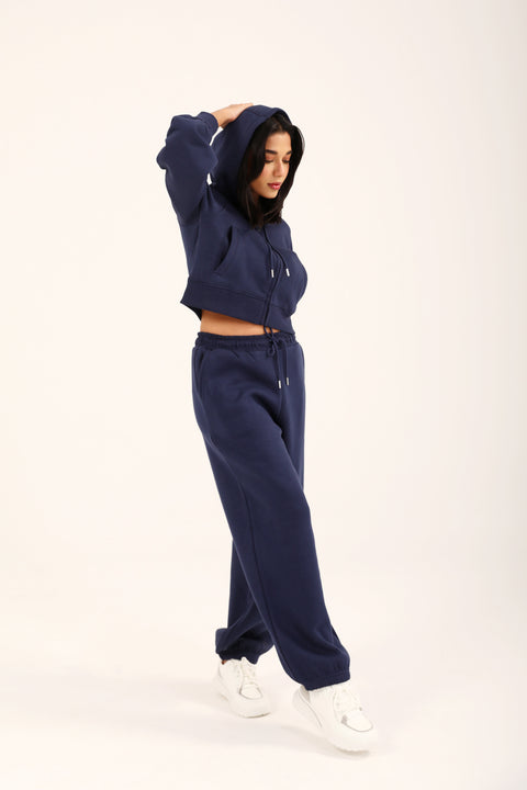 CROPPED HOODIE WITH BLOUSED SLEEVE