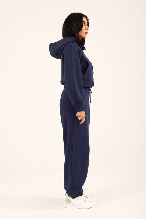 CROPPED HOODIE WITH BLOUSED SLEEVE