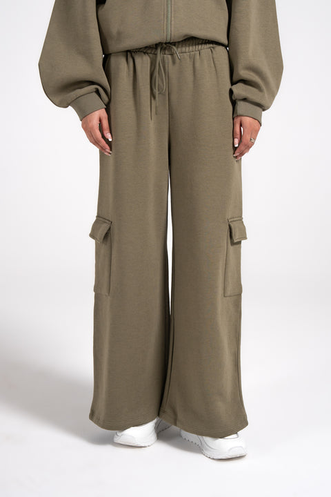 CARGO WIDE LEG TROUSERS