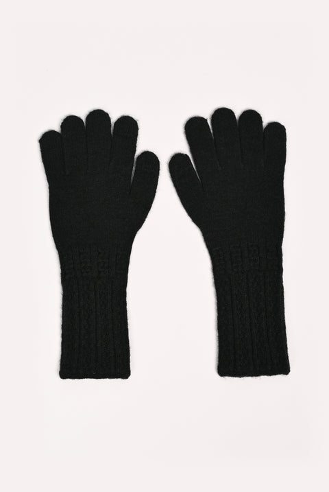 TEXTURED SEMI-LONG GLOVES