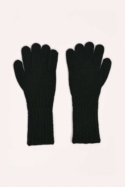 TEXTURED SEMI-LONG GLOVES