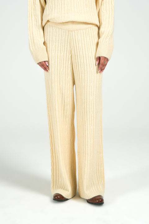 CHUNKY FAUX FUR TROUSERS
