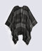 TEXTURED CHECKERED CAPE SHAWL