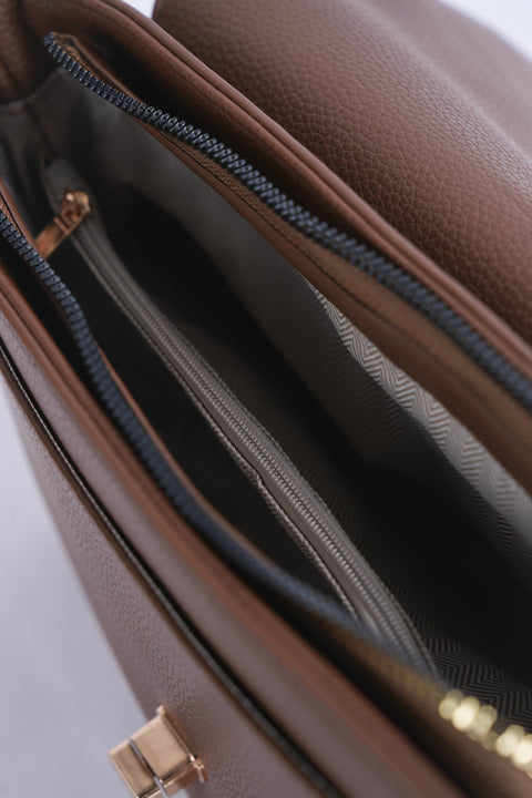 TEXTURED SATCHEL BAG