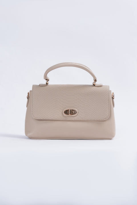 TEXTURED FLAP HAND BAG