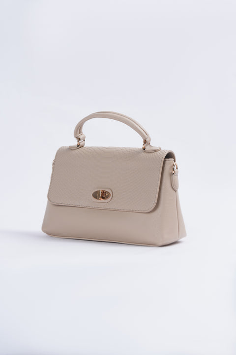 TEXTURED FLAP HAND BAG