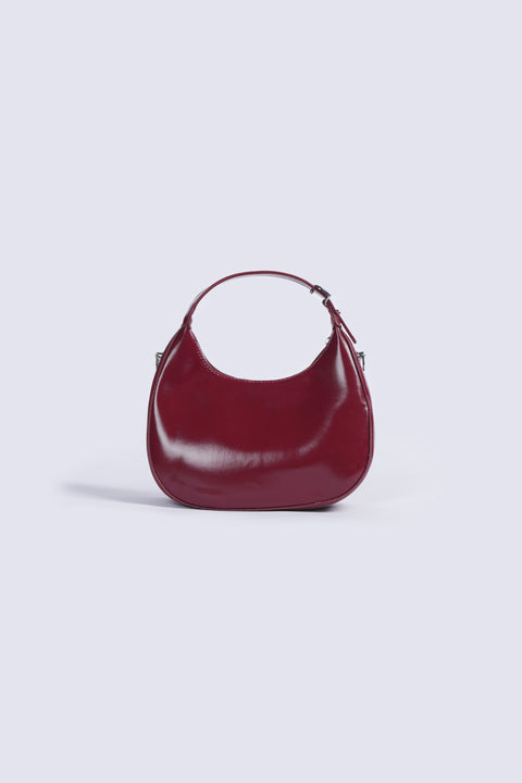 PATENT CRESCENT BAG
