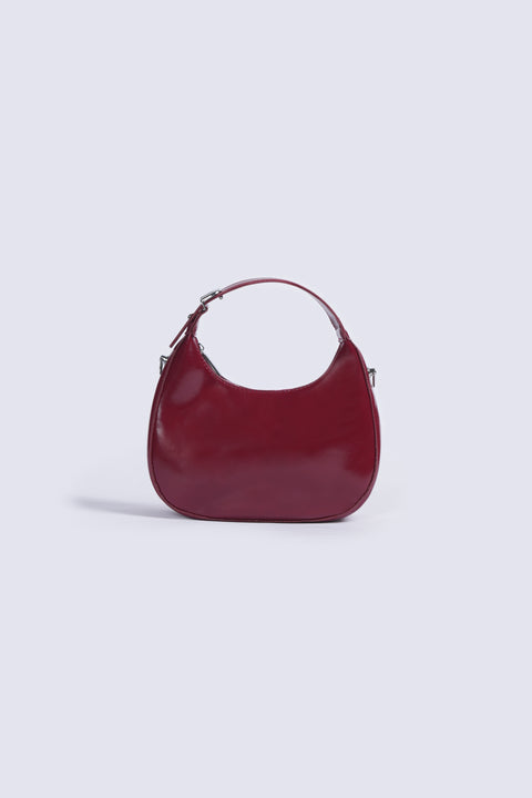 PATENT CRESCENT BAG