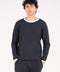 FULL SLEEVE CONTRAST RIB TEXTURED TEE