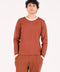 FULL SLEEVE CONTRAST RIB TEXTURED TEE
