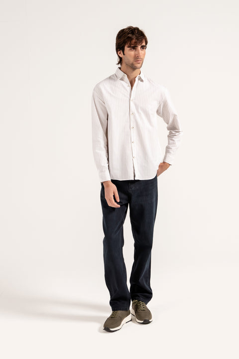 BUTTON OXFORD STRIPE SHIRT