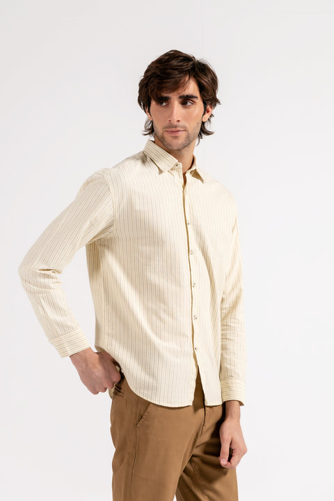 BUTTON OXFORD STRIPE SHIRT