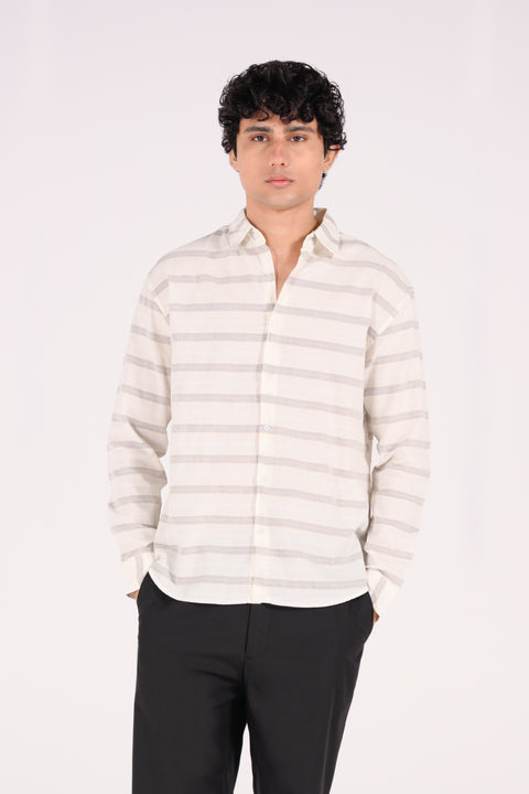 BUTTON DOWN DOBBY STRIPED SHIRT