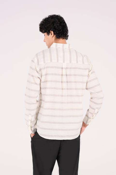 BUTTON DOWN DOBBY STRIPED SHIRT